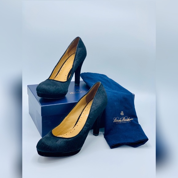 Brooks Brother Black Pony Hair Heels - Picture 4 of 4